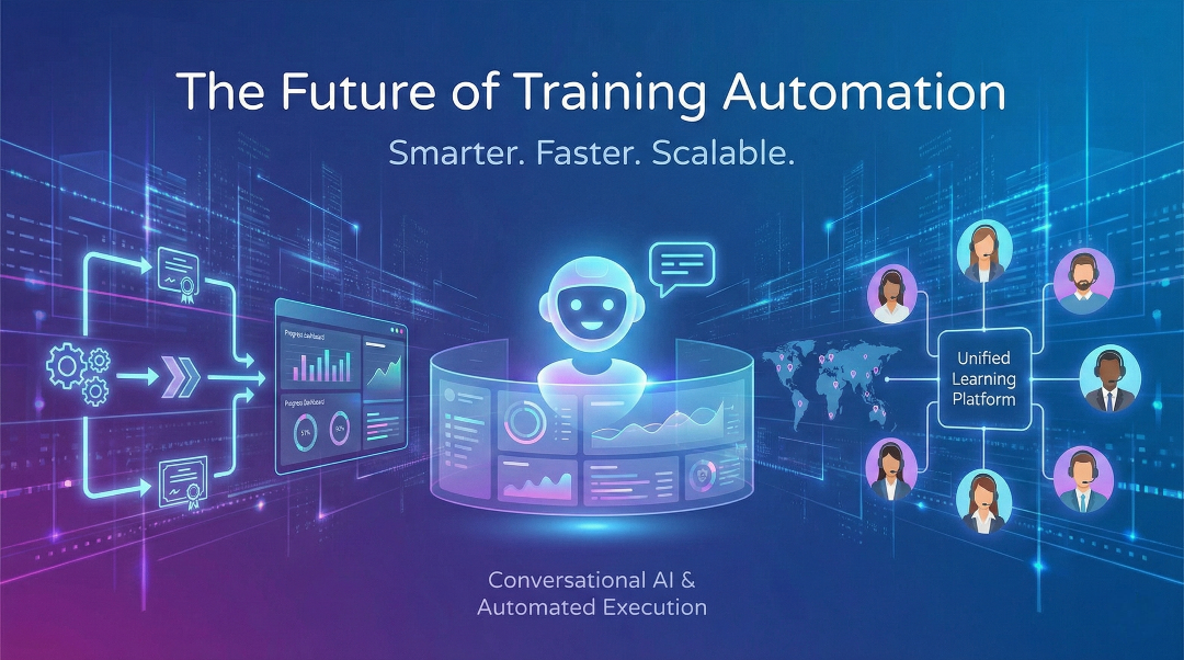 The future of training automation: rules and AI running routine training tasks on one learning platform