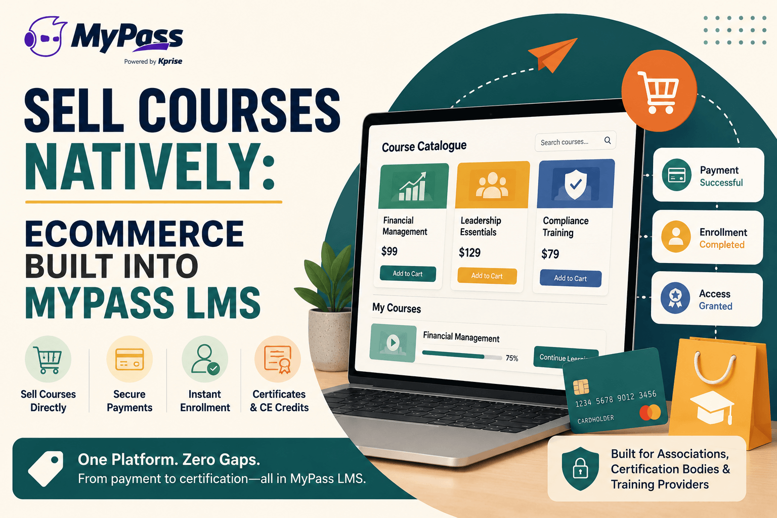 Sell Courses Natively: Ecommerce Built Into MyPass LMS